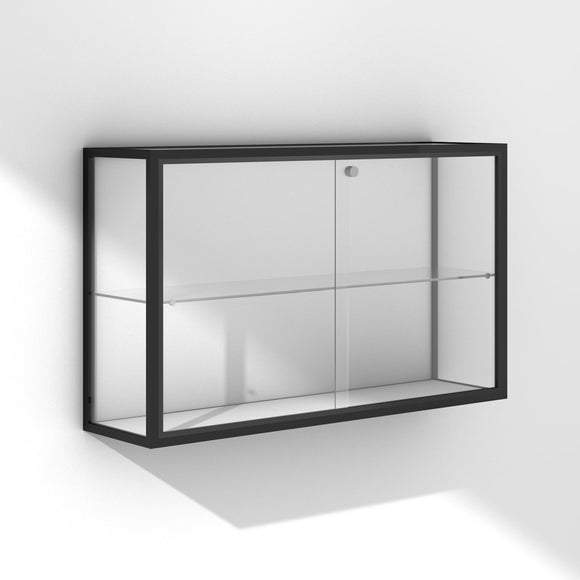 Medium trophy display case with black frame